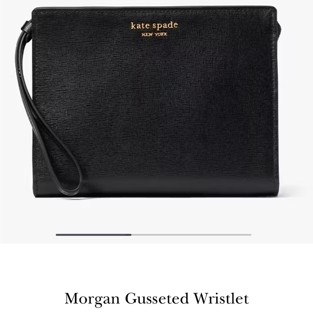 kate spade ♠️ morgan gusseted wristlet NWOT